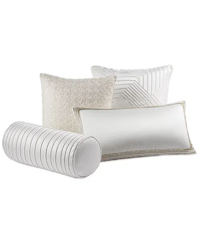 Hotel Collection Last Act!  Glint Bolster Decorative Pillow, 8" X 20", Exclusively At Macy's In White