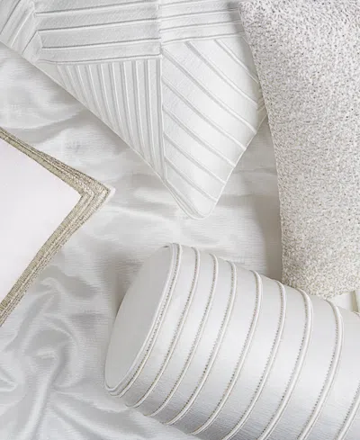 Hotel Collection Last Act!  Glint Bolster Decorative Pillow, 8" X 20", Exclusively At Macy's In White