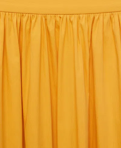 Mango Sunny Cotton Blend Skirt In Yellow