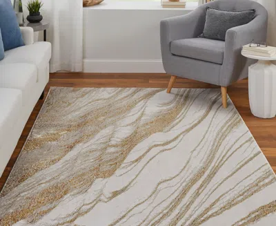 Feizy Aura 39llf 5'x8' Area Rug In Brown