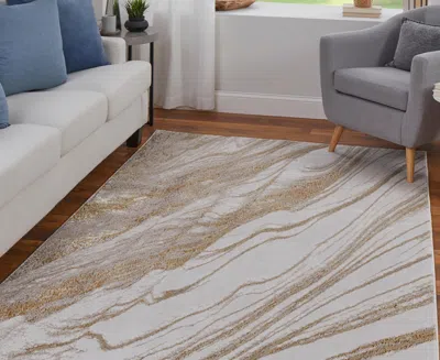 Feizy Aura 39llf 5'x8' Area Rug In Brown