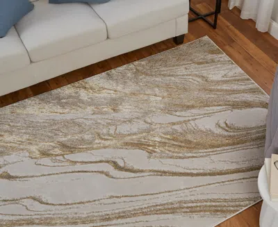 Feizy Aura 39llf 5'x8' Area Rug In Brown