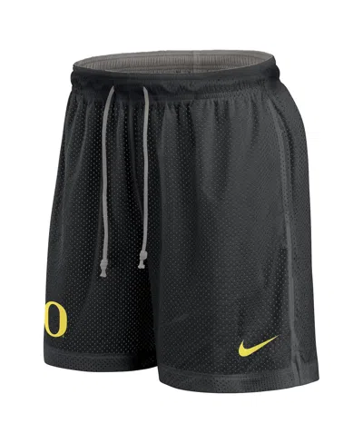 Nike Men's Black/heather Gray Oregon Ducks Player Reversible Shorts In Multi