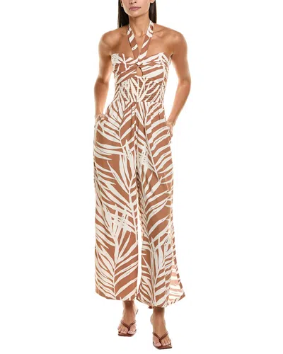 Vintage Havana Halter Jumpsuit In White