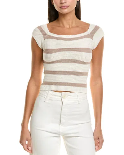 Vintage Havana Stripe Sweater In White
