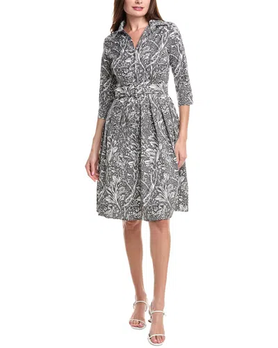 Samantha Sung Audrey Shirtdress In Gray