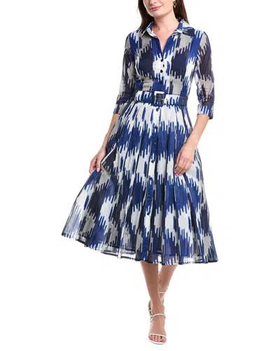 Samantha Sung Audrey Shirtdress In Blue