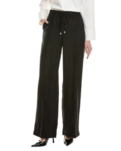 Karl Lagerfeld Linen-blend Pant In Black