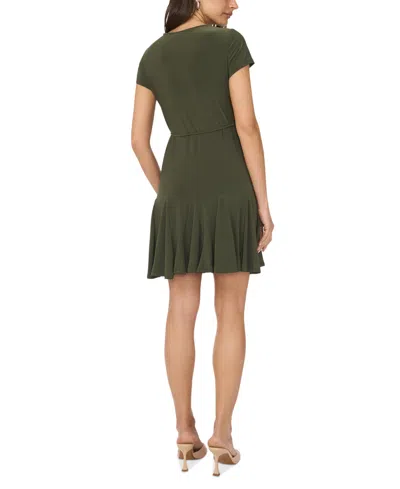 Sam & Jess Women's Godet String-belt Dress In Green