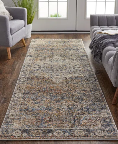 Feizy Kaia 39gmf 2'6"x10' Runner Area Rug In Brown