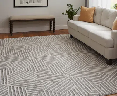 Feizy Lytton T8010 5'x8' Area Rug In Neutral