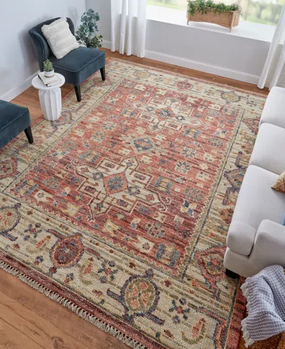 Feizy Fillmore 69ckf 5'x8' Area Rug In Red