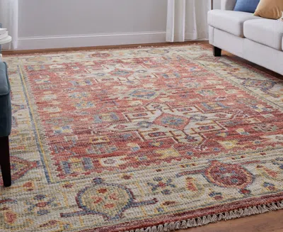 Feizy Fillmore 69ckf 5'x8' Area Rug In Red