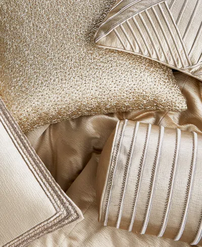 Hotel Collection Last Act!  Glint Bolster Decorative Pillow, 8" X 20", Exclusively At Macy's In Gold