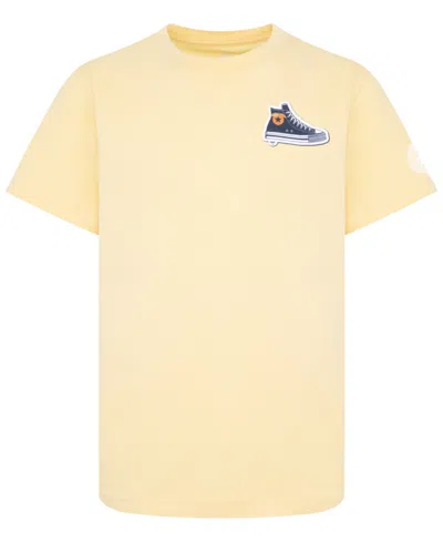 Converse Big Boys Fresh Chuck Patch T-shirt In Yellow