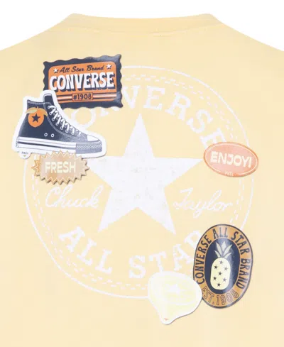 Converse Big Boys Fresh Chuck Patch T-shirt In Yellow