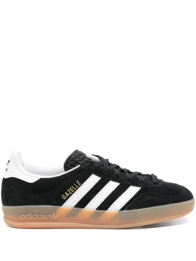 Adidas Originals Gazelle Sneakers With Rubber Sole And Contrasting Heel In Black