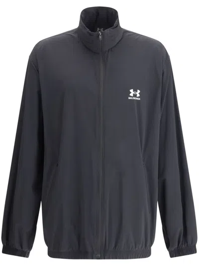 Balenciaga X Under Armour Printed Windbreaker In Gray