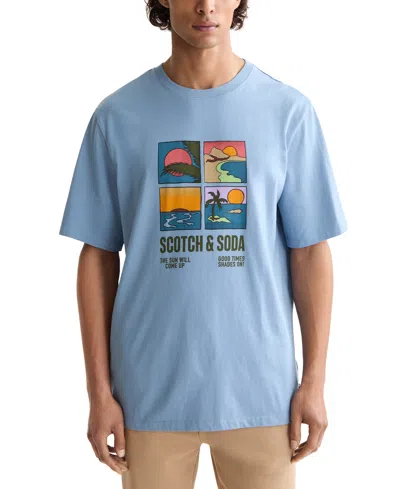 Scotch & Soda Men's Regular-fit Graphic T-shirt In Blue