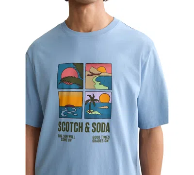 Scotch & Soda Men's Regular-fit Graphic T-shirt In Blue