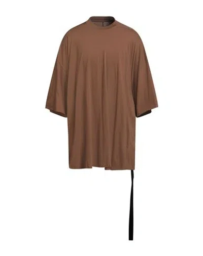 Rick Owens Drkshdw Drkshdw By Rick Owens Man T-shirt Khaki Size Onesize Cotton In Brown