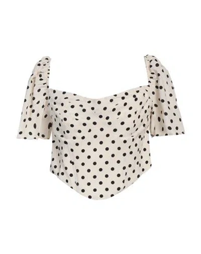 Mar De Margaritas Woman Top Ivory Size L Viscose In White