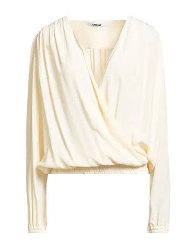 Grifoni Woman Top Cream Size 8 Acetate, Silk In Neutral