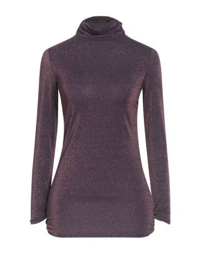 Chiara Boni La Petite Robe Woman Top Dark Purple Size 6 Polyamide, Viscose, Elastane, Polyester