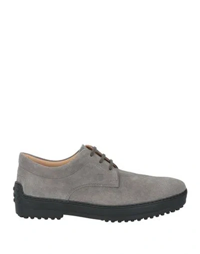 Tod's Man Lace-up Shoes Lead Size 9 Leather