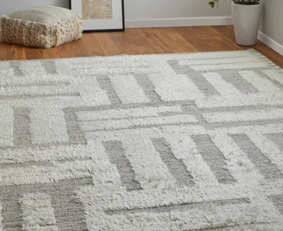 Feizy Ashby 8909f 3'6"x5'6" Area Rug In Gray