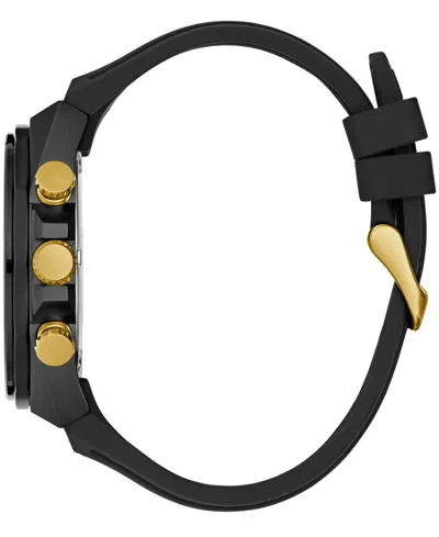 Guess Men's Multi-function Black Silicone Strap Watch, 46mm