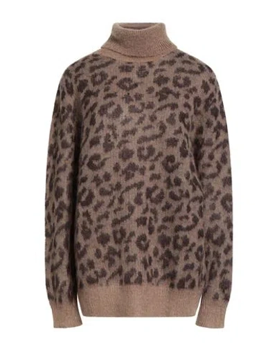 P.a.r.o.s.h P. A.r. O.s. H. Woman Turtleneck Khaki Size S Mohair Wool, Polyamide, Wool