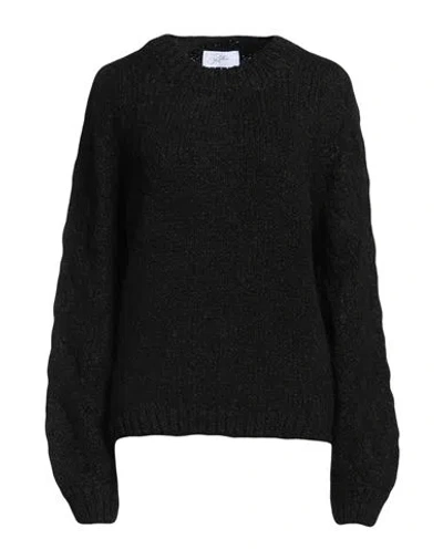 Soallure Woman Sweater Black Size M Acrylic, Alpaca Wool, Wool, Polyamide