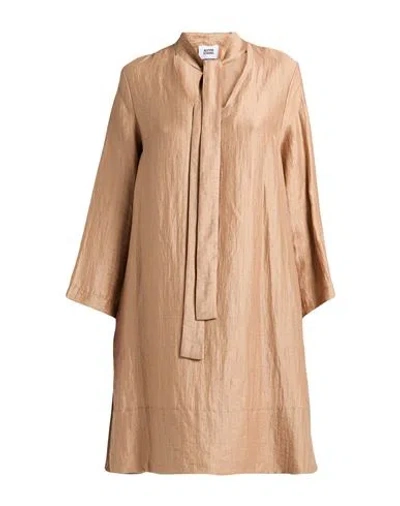 Alpha Studio Woman Midi Dress Camel Size 10 Linen, Polyamide