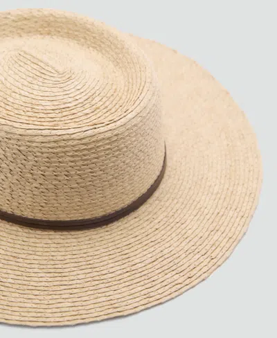 Mango Straw Sun Hat In Brown