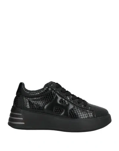 Hogan Woman Sneakers Black Size 7.5 Soft Leather