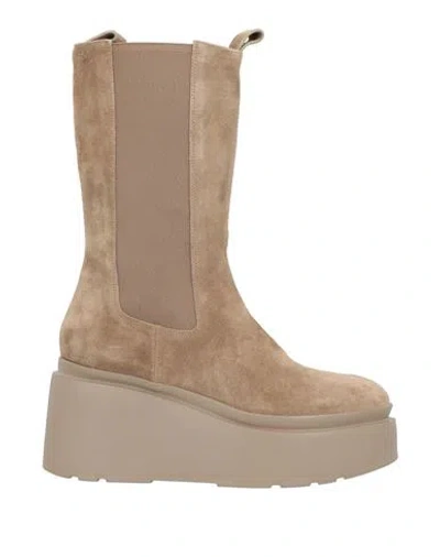 Elena Iachi Woman Ankle Boots Khaki Size 11 Leather