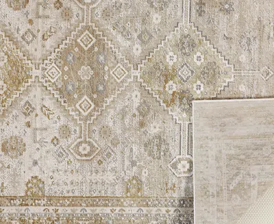 Feizy Aura 3738f 3'11"x6' Area Rug In Gold