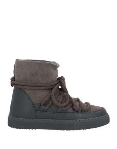 Inuikii Woman Ankle Boots Dark Brown Size 8 Leather In Brown