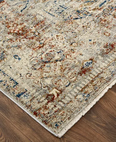 Feizy Kaia 39gjf 2'6"x10' Runner Area Rug In Gray