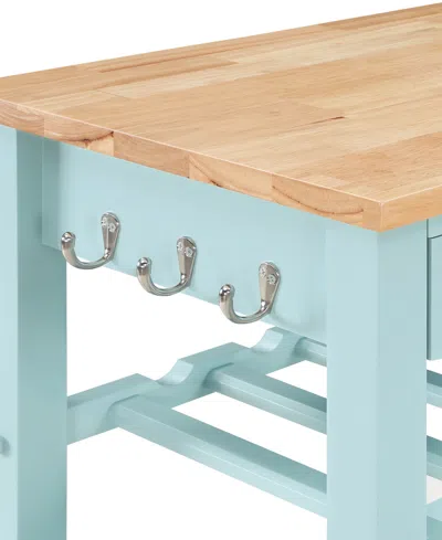 Convenience Concepts Ellaine 24.75" Wood Butcher Block Kitchen Cart