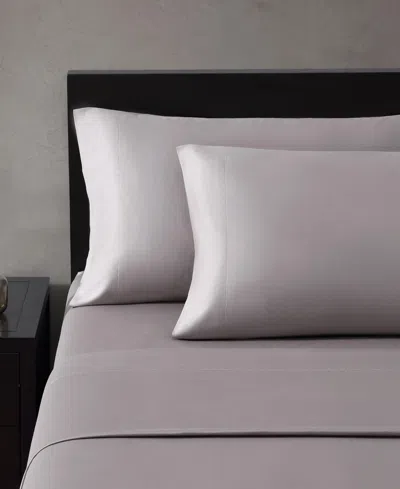 Vera Wang Solid 800 Thread Count Cotton Sateen 4 Piece Sheet Set, King In Gray