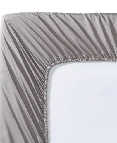 Vera Wang Solid 800 Thread Count Cotton Sateen 4 Piece Sheet Set, King In Gray