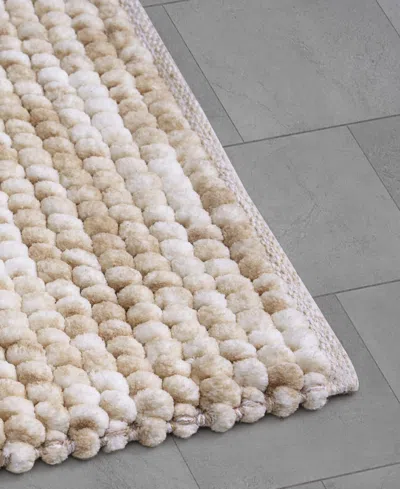 French Connection Space Dye Chunky Chenille Bath Rug, 20" X 32" In Neutral