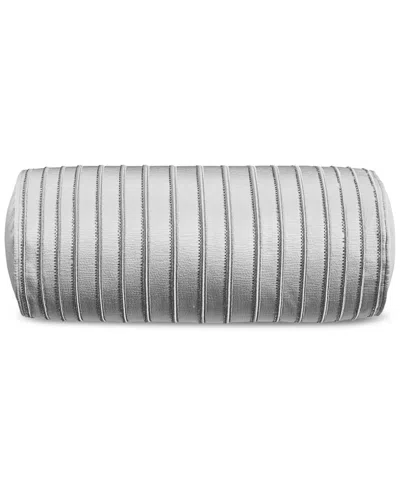 Hotel Collection Last Act!  Glint Bolster Decorative Pillow, 8" X 20", Exclusively At Macy's In Gray