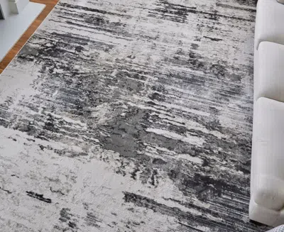 Feizy Prasad 39n9f 2'10"x7'10" Runner Area Rug In Gray