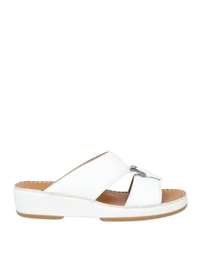 Bally Man Sandals White Size 9 Cow Leather