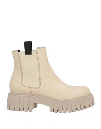Frau Woman Ankle Boots Beige Size 7 Leather