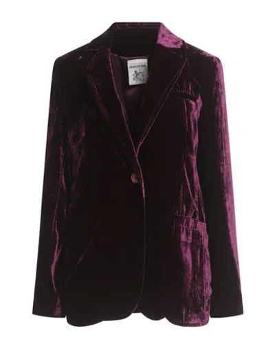 Semicouture Woman Blazer Plum Size 8 Viscose, Polyamide