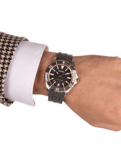 Balmain Men's Swiss Ophrys Black Rubber Strap Watch 43mm